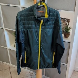 Icebreaker Men's Forest Green Jacket with Yellow Highlights